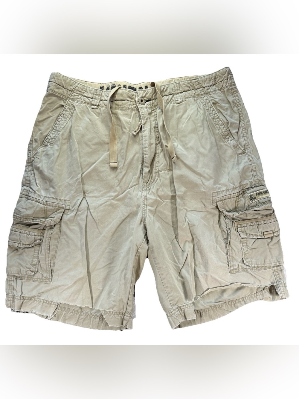 Vintage Union Bay Cargo Shorts Men's 36 Beige Y2K Pockets Skater Surf Beach